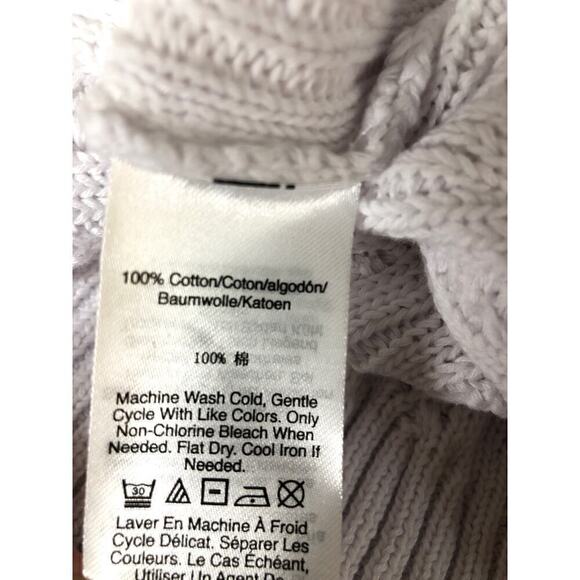 DKNY Jeans Sweater Ribbed Knit Cotton Sleeveless Mock Neck Top White NWT XL - Picture 9 of 10